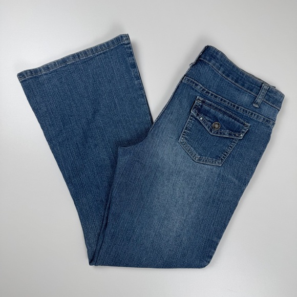 Route 66 Vintage Y2K Mid Rise Bootcut Mcbling Denim Jeans Size 29 or 8 - Picture 1 of 10